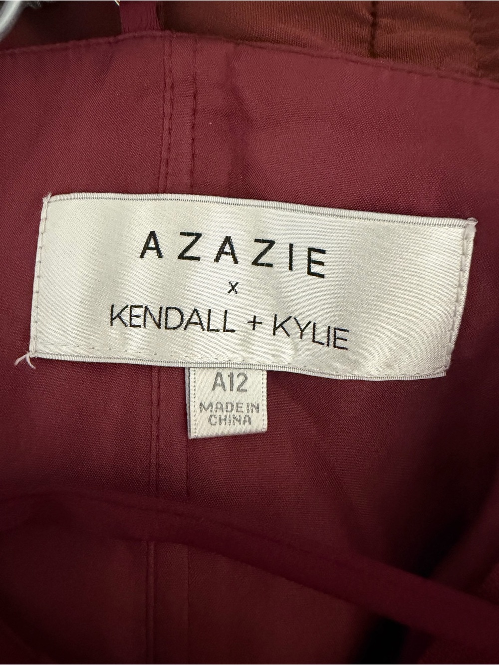 Azazie x Kendall & Kylie Burgundy Wedding Guest Bridesmaid Slit Maxi Dress NWT - Picture 5 of 7
